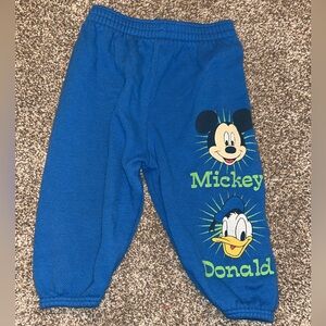 Vintage kids 12 months Blue Mickey and Donald Sweatpants